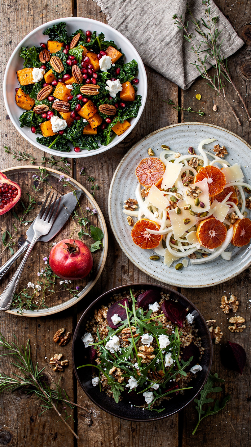 Winter Salad Ideas: A Stunning Spinach Berry Salad With Feta and Nuts