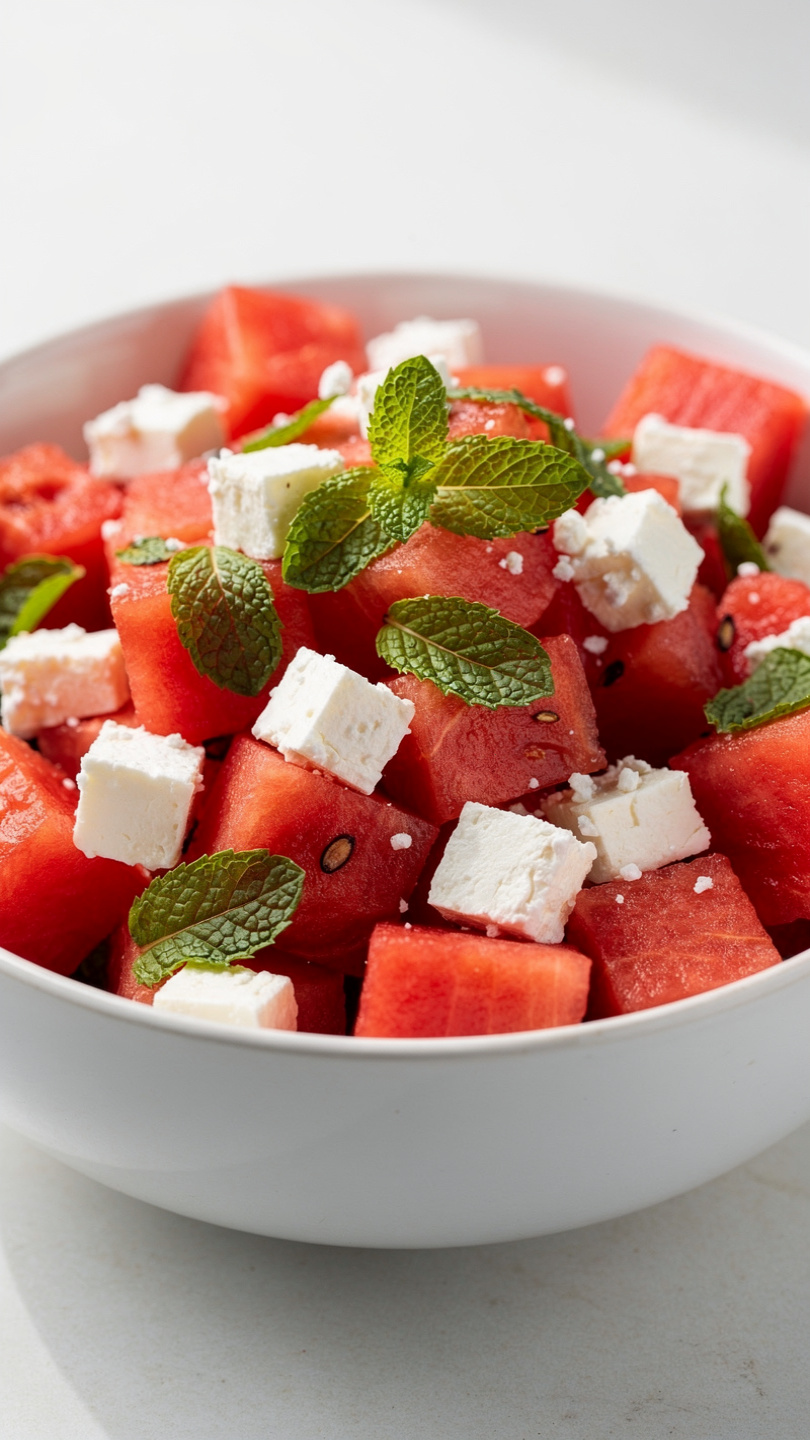 Watermelon Feta Mint Salad