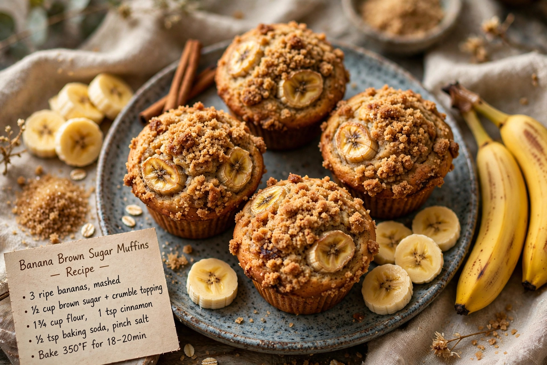 Banana Brown Sugar Muffins