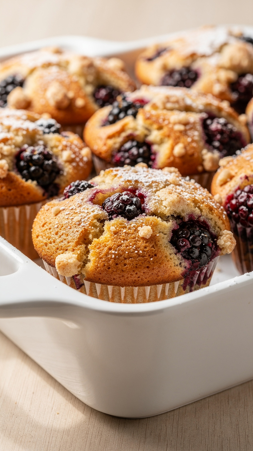 Blackberry Crumb Muffins