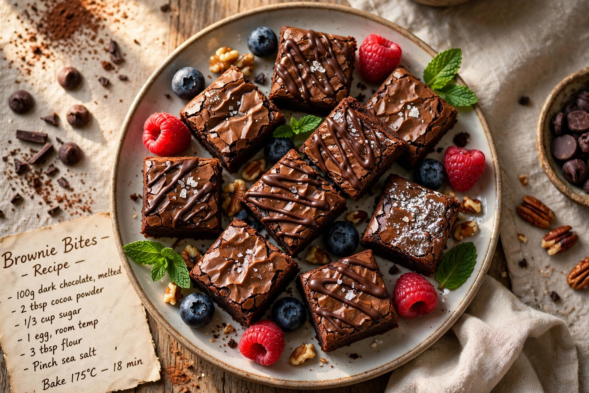 Homemade Brownie Bites (Chewy Two-Bite Brownies)