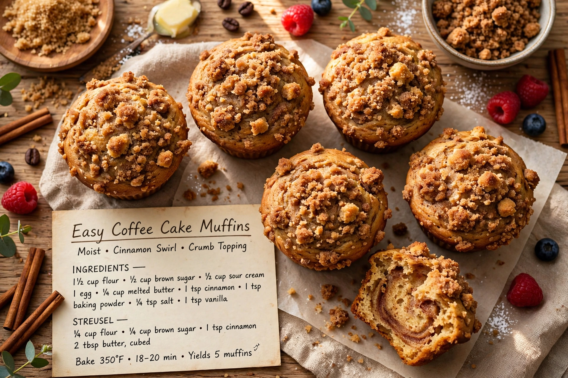 Easy Coffee Cake Muffins