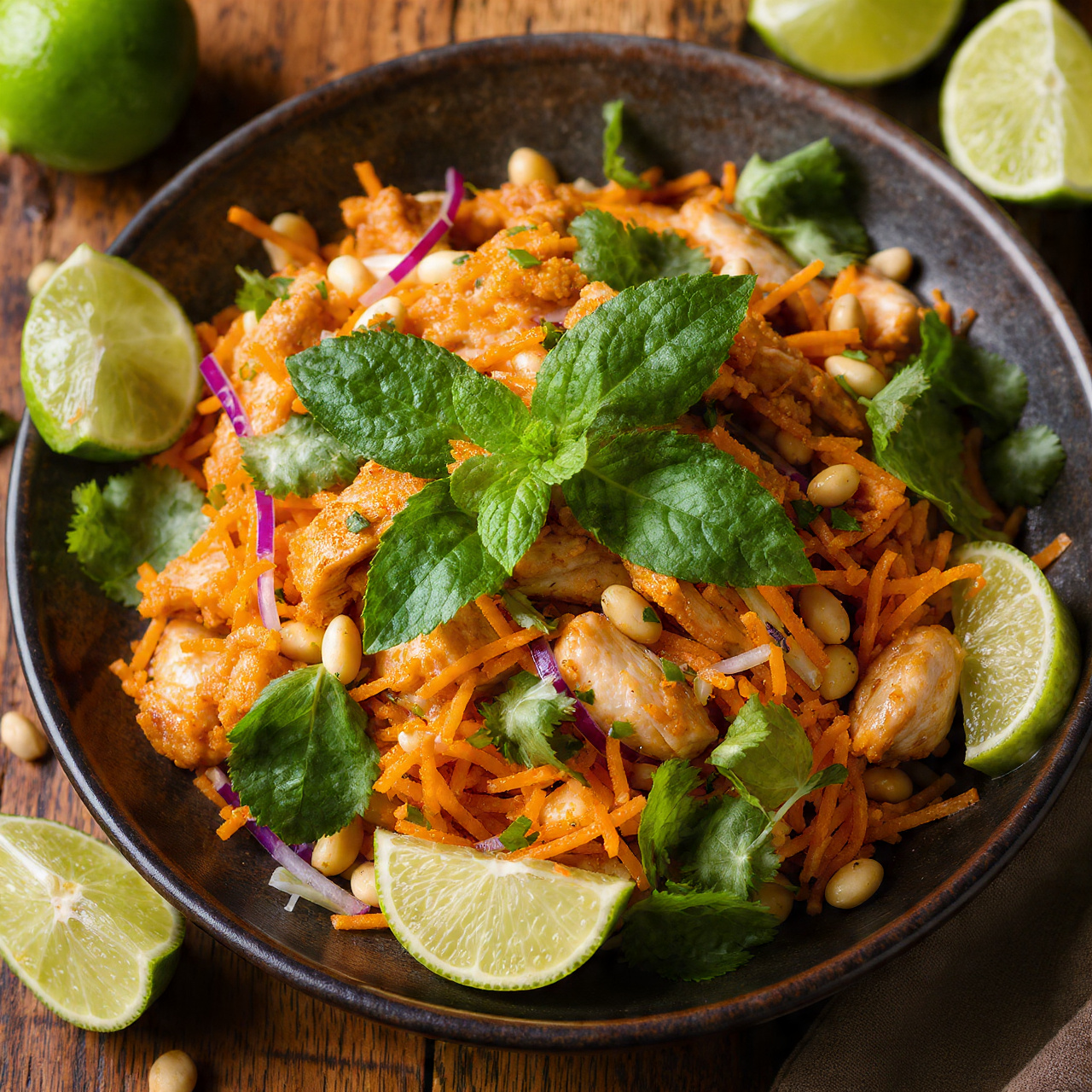 Vietnamese Chicken Salad With Fresh Herbs and Crunchy Vegetables