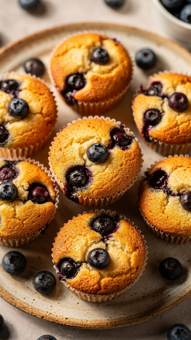Greek Yogurt Blueberry Muffins