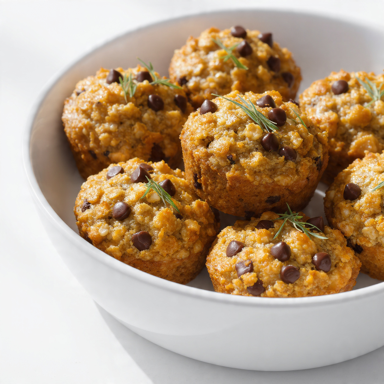 Oatmeal Chocolate Chip Greek Yogurt Muffins