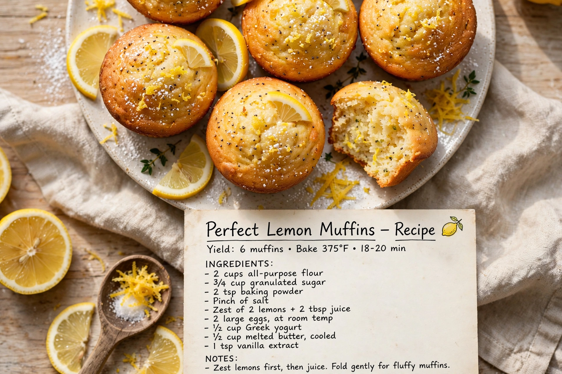 Perfect Lemon Muffins