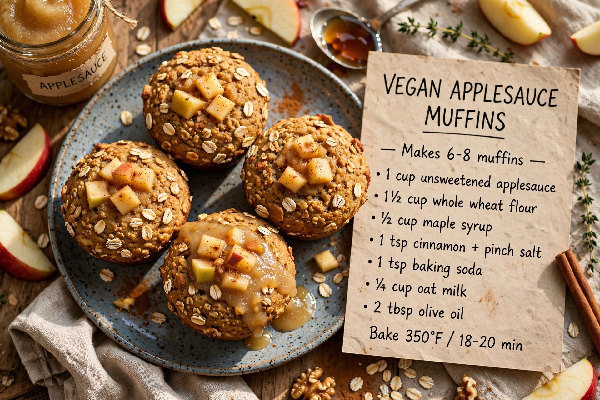 Vegan Applesauce Muffins
